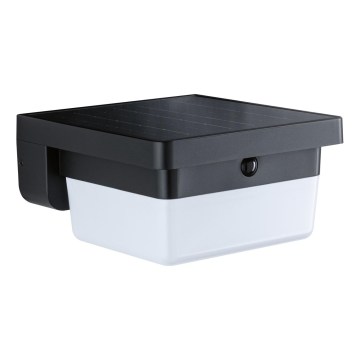 Paulmann 95748 - LED/2,3W IP44 Solar-Außenwandleuchte mit Sensor ISLEEN 3,7/230V 4000 mAh schwarz