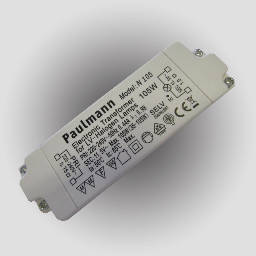 Paulmann 97788 - Elektronischer Transformator 105W/230V/12V