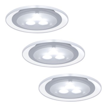Paulmann 98352 - SET 3x LED-Einbauleuchte MICRO LINE 1xLED/3W/230V/12V