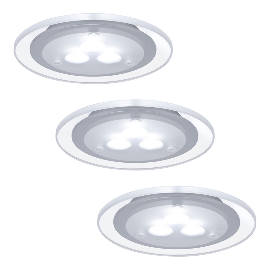 Paulmann 98352 - SET 3x LED-Einbauleuchte MICRO LINE 1xLED/3W/230V/12V