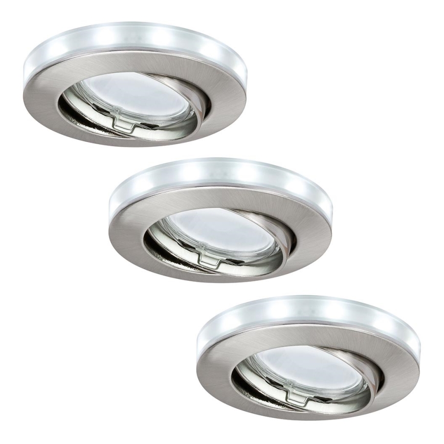 Paulmann 98886 - SET 3xLED-GU10/11W Badezimmer Einbauleuchte STAR 230V+1,5W/12V