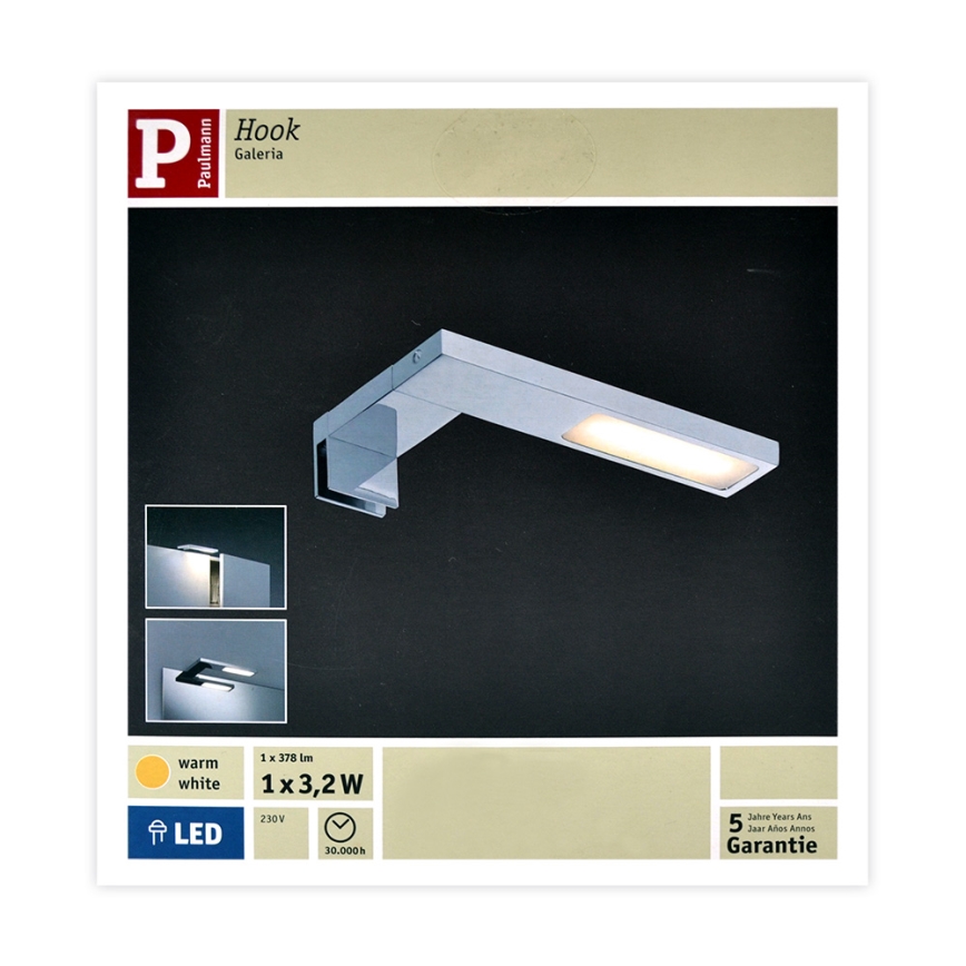 Paulmann 99089 - LED/3,2W Spiegelbeleuchtung GALERIA 230V
