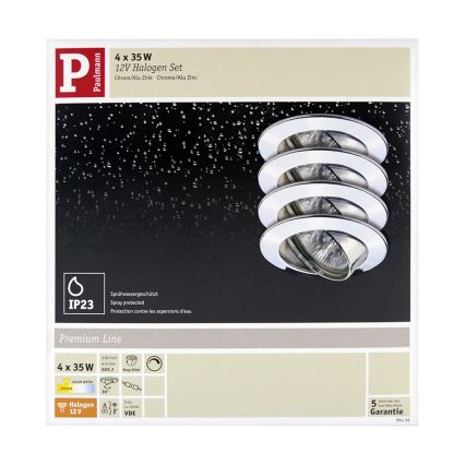 Paulmann 99456 - SET 4x Einbauleuchte PREMIUM LINE 4xGU5,3/35W/230V/12V