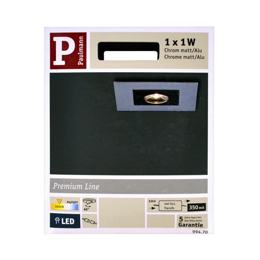 Paulmann 99470 - LED Einbauleuchte CARDANO LED/1W/350mA