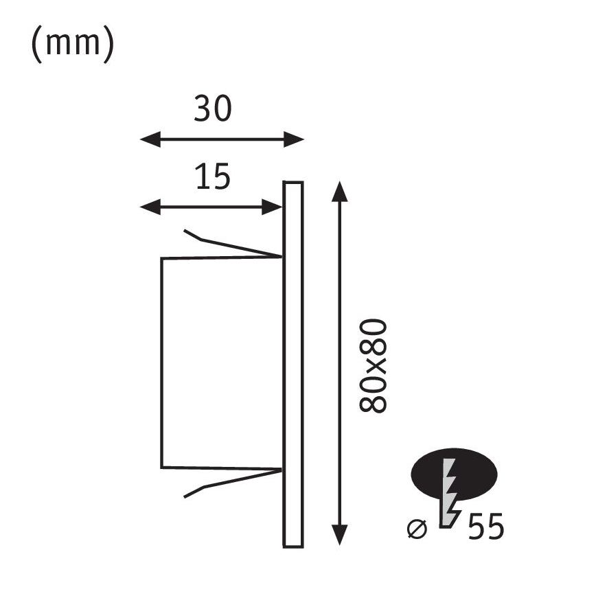 Paulmann 99495 - LED/1,2W Treppenlicht EDGE 230V
