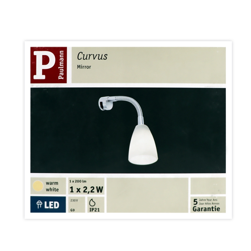 Paulmann 99906 - LED-G9/2,2W Spiegelbeleuchtung CURVUS 230V