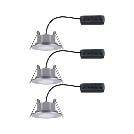 Paulmann 99933 - SET 3x LED/5,2W IP65 Dimmbares Badezimmer-Einbauleuchte 230V