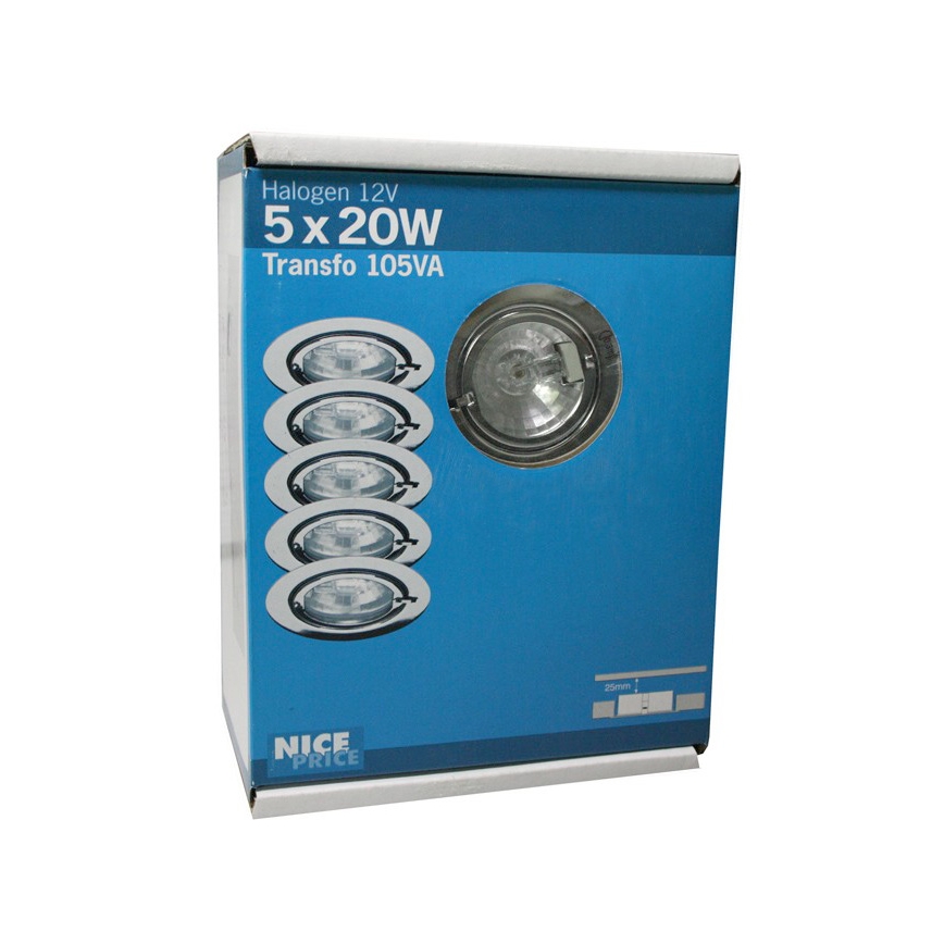 Paulmann - Nice Price 3365 - SET 5x Untersichtsleuchte 5xG4/20W/230V/12V