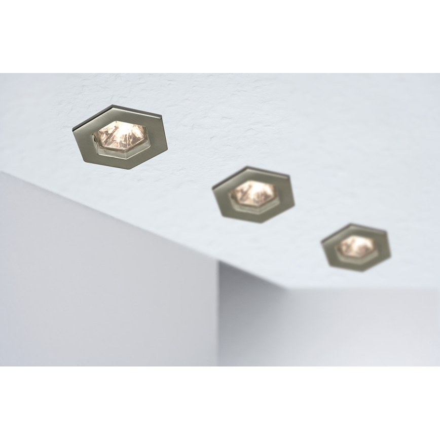 Paulmann 99593 - SET 3x Einbauleuchte QUALITY LINE HEXA 3xGU5,3/20W/230V