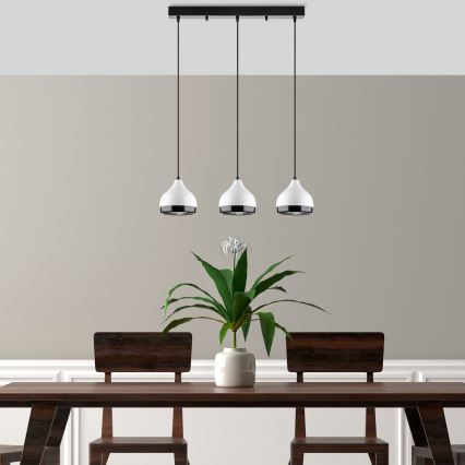 Pendellampe YILDO 3xE27/40W/230V weiß/schwarz