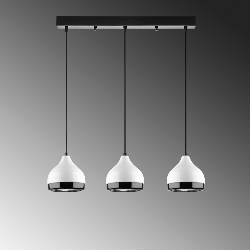 Pendellampe YILDO 3xE27/40W/230V weiß/schwarz