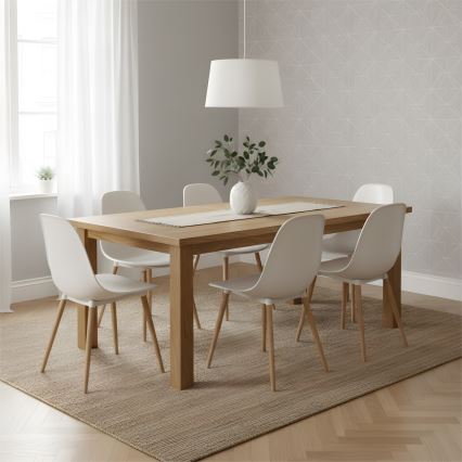 Pendelleuchte AIDA, 1x E27/60W/230V, Ø 35 cm, Eiche/Weiß