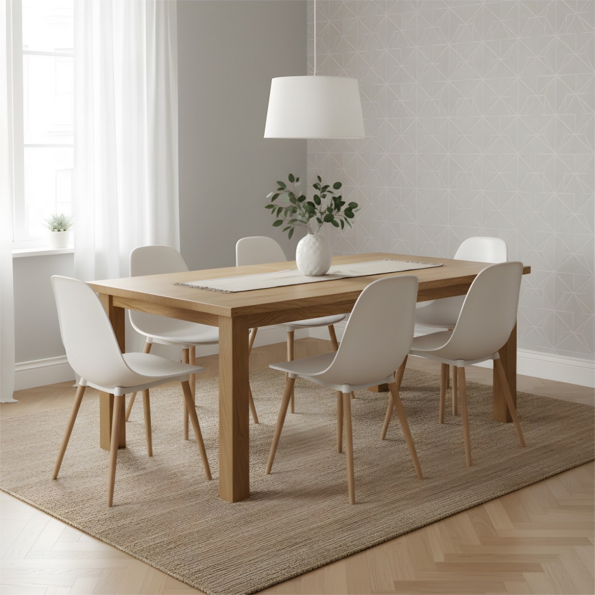 Pendelleuchte AIDA, 1x E27/60W/230V, Ø 35 cm, Eiche/Weiß