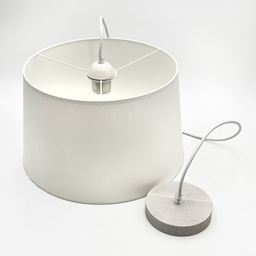 Pendelleuchte AIDA, 1x E27/60W/230V, Ø 35 cm, Eiche/Weiß