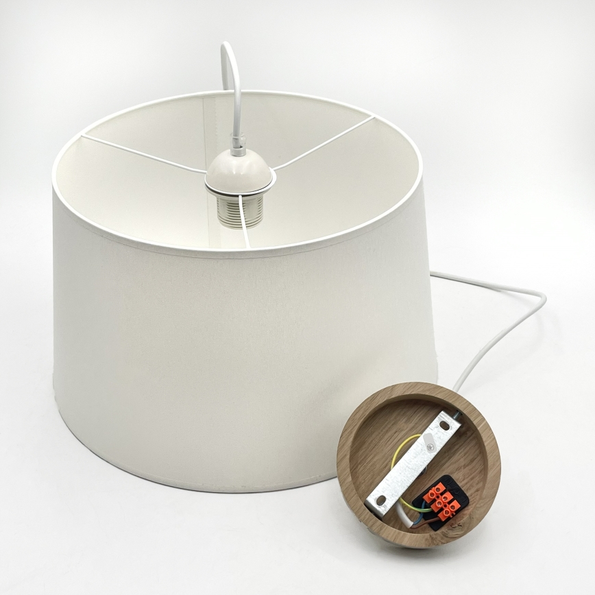 Pendelleuchte AIDA, 1x E27/60W/230V, Ø 35 cm, Eiche/Weiß