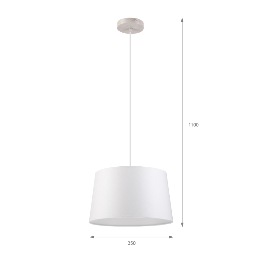 Pendelleuchte AIDA, 1x E27/60W/230V, Ø 35 cm, Eiche/Weiß