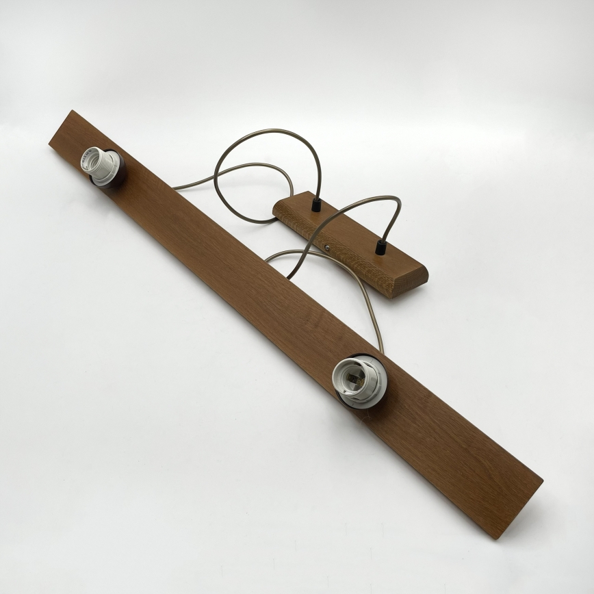 Pendelleuchte AIDA 2xE27/15W/230V Ø 35 cm Eiche/Creme