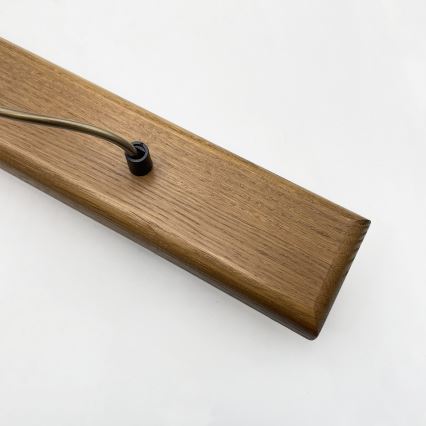 Pendelleuchte AIDA, 3xE27/15W/230V, Ø 25 cm, Eiche/Raffia