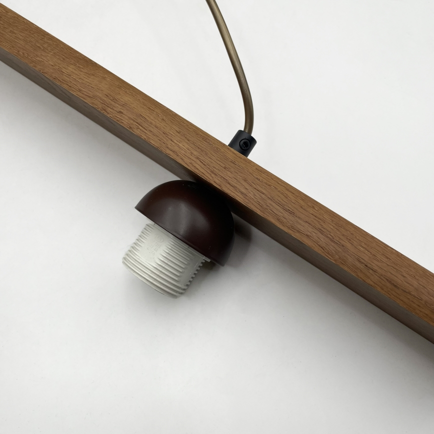 Pendelleuchte AIDA an Kabel, 2xE27/15W/230V, Ø 35 cm, Eiche/Raffia