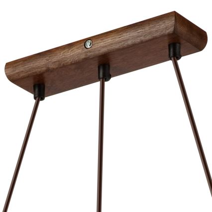 Pendelleuchte AIDA mit Kabel, 3×E27/60W/230V, Ø 25 cm, Eiche/Nussbaum