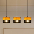 Pendelleuchte ALBA 3xE27/15W/230V schwarz/braun