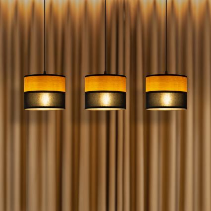 Pendelleuchte ALBA 3xE27/15W/230V schwarz/braun