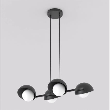 Pendelleuchte an Drahtseil BOOM 4xG9/8W/230V schwarz