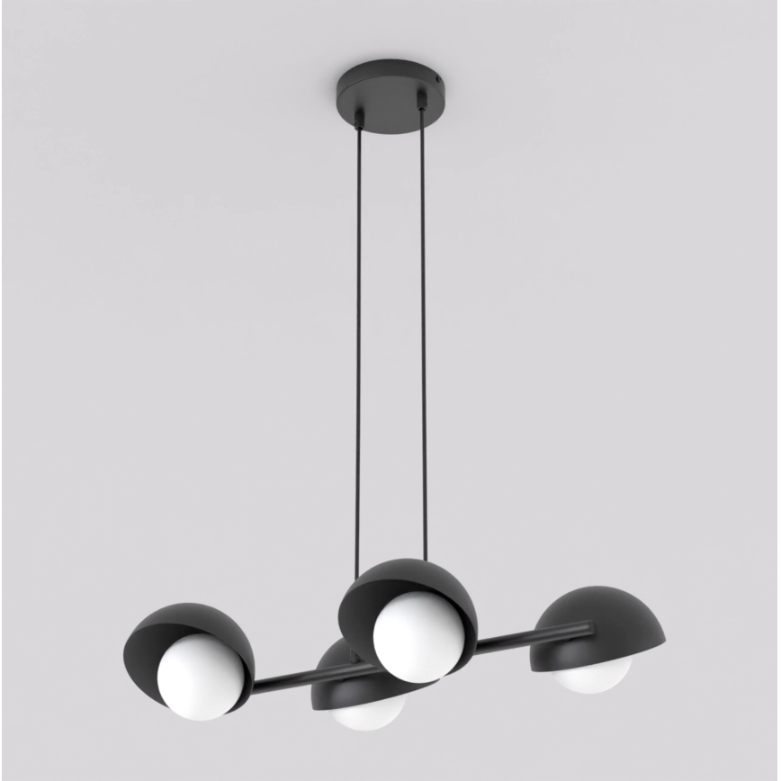 Pendelleuchte an Drahtseil BOOM 4xG9/8W/230V schwarz