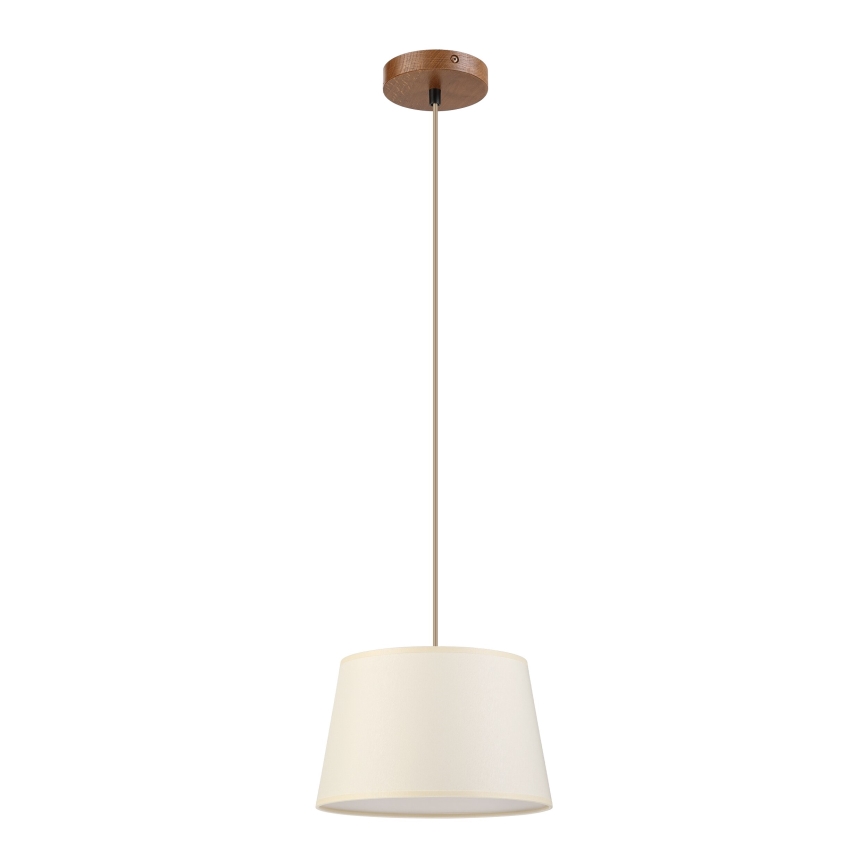 Pendelleuchte an Kabel AIDA 1xE27/15W/230V Ø 25 cm Eiche/Creme