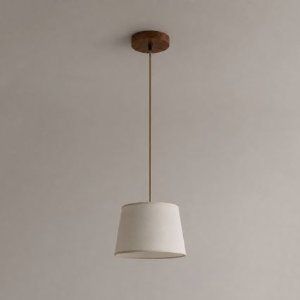 Pendelleuchte an Kabel AIDA 1xE27/15W/230V Ø 25 cm Eiche/Creme