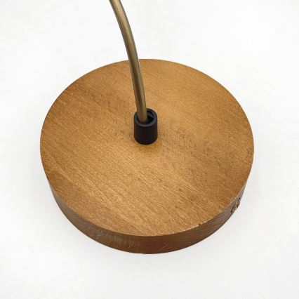 Pendelleuchte an Kabel AIDA 1xE27/60W/230V Ø 25 cm Eiche/Braun/Weiß