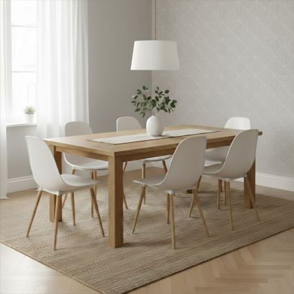 Pendelleuchte an Kabel AIDA 1xE27/60W/230V Ø 35 cm Eiche/Braun/Weiß