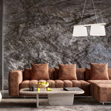 Pendelleuchte an Kabel AIDA 2xE27/60W/230V Ø 35 cm Eiche/Weiß