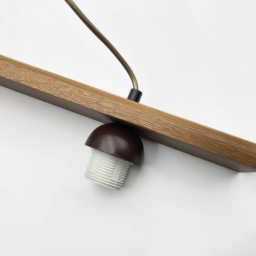 Pendelleuchte an Kabel AIDA 3xE27/15W/230V Ø 25 cm Eiche/Creme