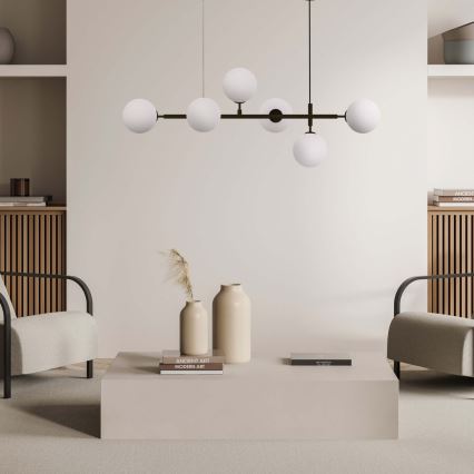 Pendelleuchte an Kabel ALISA 6xE14/40W/230V schwarz