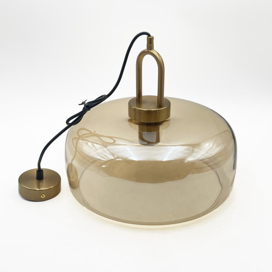 Pendelleuchte an Kabel AMAYA 1xE27/15W/230V gold/rauchbeige