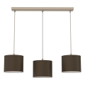 Pendelleuchte an Kabel ARDEN 3xE27/15W/230V beige/braun