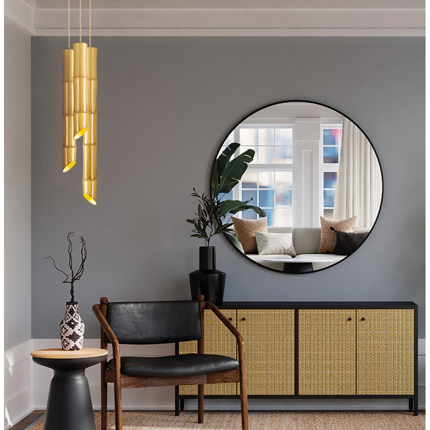 Pendelleuchte an Kabel BAMBOO 1xGU10/50W/230V Bambus