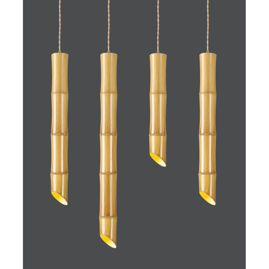 Pendelleuchte an Kabel BAMBOO 1xGU10/50W/230V Bambus