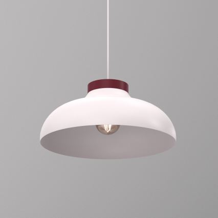 Pendelleuchte an Kabel BASCA 1xE27/15W/230V cremefarben/Bordeaux