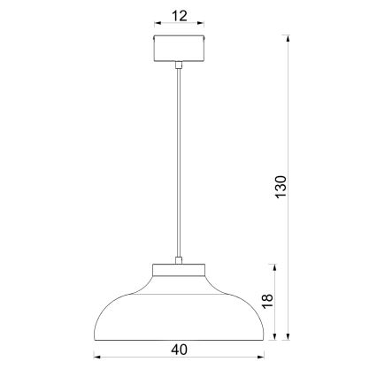 Pendelleuchte an Kabel BASCA 1xE27/15W/230V cremefarben/Bordeaux