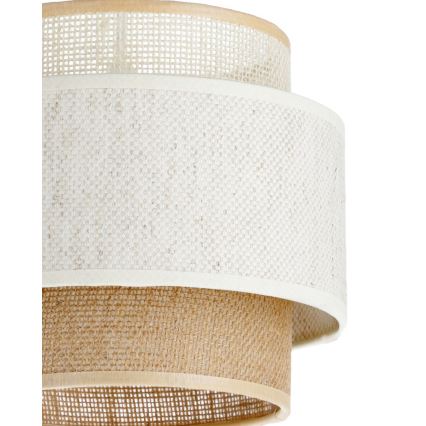 Pendelleuchte an Kabel BOHO 3xE27/60W/230V weiß/jute