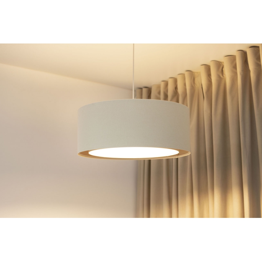 Pendelleuchte an Kabel BOHO TRINITI 1xE27/60W/230V Ø 50 cm cremefarben