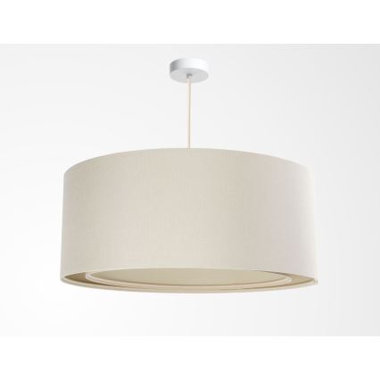 Pendelleuchte an Kabel BOHO TRINITI 1xE27/60W/230V Ø 50 cm cremefarben