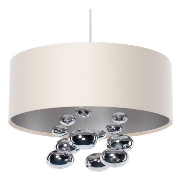 Pendelleuchte an Kabel BUBBLE 1xE27/60W/230V Ø 40 cm beige