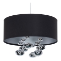 Pendelleuchte an Kabel BUBBLE 1xE27/60W/230V Ø 40 cm schwarz