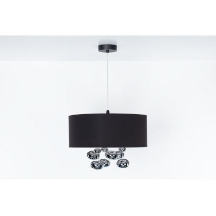 Pendelleuchte an Kabel BUBBLE 1xE27/60W/230V Ø 40 cm schwarz