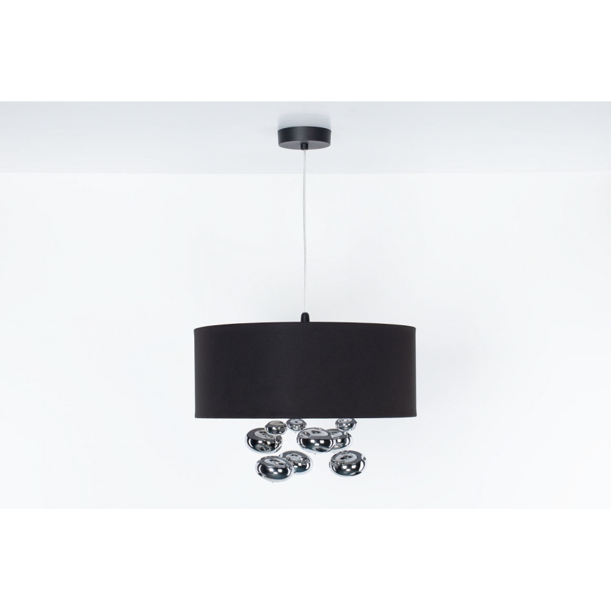 Pendelleuchte an Kabel BUBBLE 1xE27/60W/230V Ø 40 cm schwarz