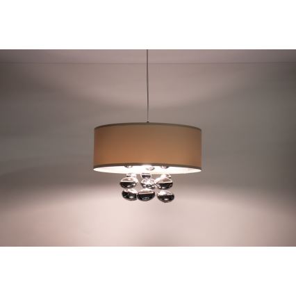 Pendelleuchte an Kabel BUBBLE 1xE27/60W/230V Ø 50 cm beige