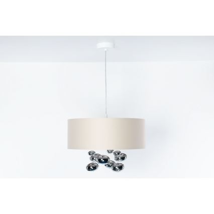 Pendelleuchte an Kabel BUBBLE 1xE27/60W/230V Ø 50 cm beige